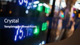  Presentation with market stock market education - Theme consisting of downturn - display of stock market quotes background and a navy blue colored foreground