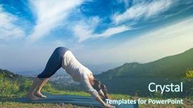  Presentation with surya - PPT layouts enhanced with downward facing dog - in surya background and a ocean colored foreground