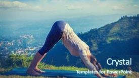  Presentation with sun salutation - Colorful slide deck enhanced with downward facing dog in surya backdrop and a  colored foreground