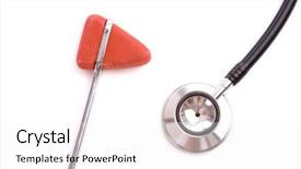  Presentation with reflex - Colorful PPT theme enhanced with dr - doctor or nurses reflex hammer backdrop and a white colored foreground