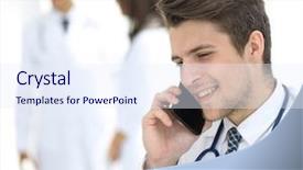  Presentation with smartphone - PPT layouts with dr - dr therapist is talking background and a  colored foreground