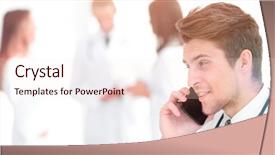  Presentation with smartphone - Slides with dr - dr therapist is talking background and a  colored foreground