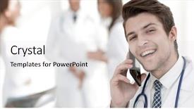  Presentation with smartphone - Amazing slides having dr - dr therapist is talking backdrop and a white colored foreground