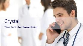  Presentation with smartphone - Theme consisting of dr - dr therapist is talking background and a  colored foreground