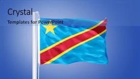 Presentation with blue sky - PPT layouts enhanced with dr - flag of congo flying background and a teal colored foreground