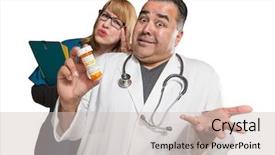  Presentation with prescription - Theme enhanced with dr - goofy doctor and nurse background and a soft green colored foreground