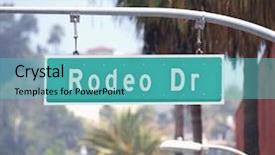  Presentation with rodeo - Theme consisting of dr - rodeo drive sign in affluent background and a teal colored foreground