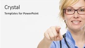  Presentation with positive attitude - Presentation theme consisting of dr - woman doctor and positive attitude background and a white colored foreground