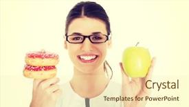  Presentation with cake - Audience pleasing presentation theme consisting of dr suess - happy nutritionist holding a cake backdrop and a cream colored foreground