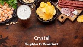  Presentation with snacks - Cool new PPT theme with draft-beer-and-snacks backdrop and a tawny brown colored foreground