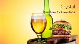  Presentation with beer bottle - Slide deck enhanced with draft-beer-glass-bottle background and a blonde colored foreground