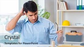  Presentation with foundation engineering construction - Colorful slide deck enhanced with drafting paper - construction engineer working on new backdrop and a  colored foreground