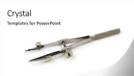  Presentation with drafting - Presentation theme with drafting tools circa 1930 background and a  colored foreground