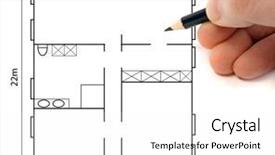  Presentation with sketching - PPT layouts consisting of draftsmans-hand-sketching-a-ground background and a white colored foreground