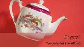  Presentation with chinese wedding - Amazing presentation design having dragon-and-phoenix-teapot backdrop and a red colored foreground