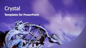  Presentation with galaxy - Colorful presentation theme enhanced with astrolabe - armillary sphere with galaxy sky backdrop and a violet colored foreground