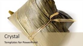  Presentation with chinese dragon boat - Amazing PPT theme having dragon boat - chinese rice dumpling on white backdrop and a coral colored foreground