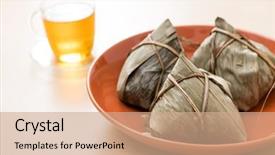  Presentation with chinese dragon boat - Amazing theme having dragon boat - chinese rice dumpling backdrop and a  colored foreground