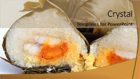  Presentation with dumpling - Amazing slide set having dragon boat - glutinous rice dumpling backdrop and a coral colored foreground