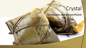  Presentation with dumpling - Theme consisting of dragon boat - rice dumpling background and a lemonade colored foreground