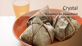  Presentation with dragon boat - Cool new PPT theme with dragon boat - rice dumpling backdrop and a  colored foreground