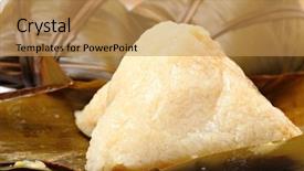  Presentation with dragon boat - Beautiful slide set featuring dragon boat - rice dumpling backdrop and a yellow colored foreground