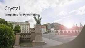  Presentation with dragon - Audience pleasing slide deck consisting of dragon bridge slovenia backdrop and a white colored foreground