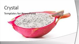  Presentation with pitahaya - Colorful PPT layouts enhanced with dragon fruit - pink pitahaya isolated backdrop and a  colored foreground
