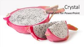  Presentation with pitahaya - Presentation theme having dragon fruit - pink pitahaya isolated background and a  colored foreground
