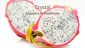  Presentation with dragon fruit - PPT layouts featuring dragon fruit - pitahaya background and a sky blue colored foreground
