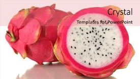  Presentation with dragon fruit - Presentation theme consisting of dragon fruit - two ripe pitahayas isolated background and a coral colored foreground
