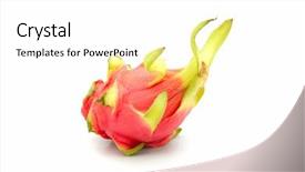  Presentation with dragon fruit - Presentation design having dragon fruit against white background background and a white colored foreground