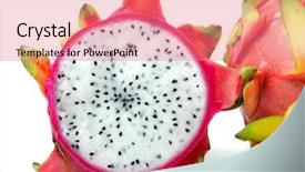  Presentation with dragon fruit - Cool new presentation theme with dragon fruit against white background backdrop and a coral colored foreground