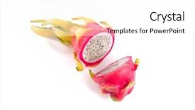  Presentation with dragon fruit - Theme consisting of dragon fruit cut in half background and a white colored foreground
