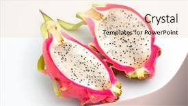  Presentation with dragon fruit - Beautiful presentation featuring dragon fruit on white background backdrop and a  colored foreground