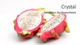  Presentation with dragon fruit - Presentation theme with dragon fruit on white background background and a  colored foreground