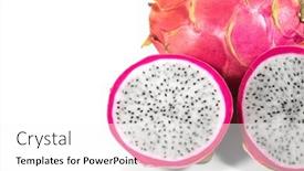  Presentation with dragon fruit - PPT theme enhanced with dragon-fruit-pitahaya-pitaya-exotic background and a white colored foreground