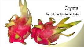  Presentation with dragon fruit - PPT layouts having dragon fruit the fruit background and a white colored foreground