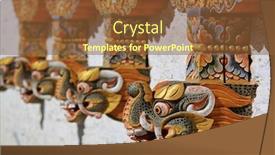  Presentation with monastery - Presentation theme enhanced with dragon-head-on-a-monastery background and a tawny brown colored foreground