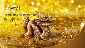  Presentation with dragon - Cool new presentation with dragon symbol of the year backdrop and a yellow colored foreground