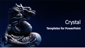  Presentation with dragon - PPT theme with dragon background and a navy blue colored foreground