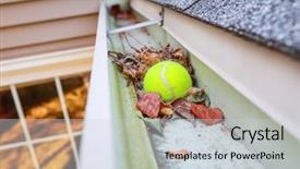  Presentation with gutter - Slide deck with drain - image of a tennis ball background and a lemonade colored foreground