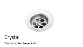  Presentation with water - Slide set enhanced with drain - water fallen in sink background and a white colored foreground