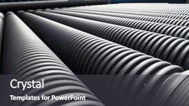  Presentation with pipes - Presentation design consisting of drainage - close up of black plastic background and a dark gray colored foreground