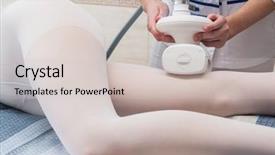  Presentation with lpg - Amazing PPT theme having drainage - woman in special white suit backdrop and a soft green colored foreground