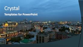  Presentation with bridge - Slides having drainage channel at baltschug island background and a  colored foreground