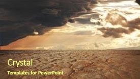  Presentation with earth land - PPT theme having draining earth - drought land background and a tawny brown colored foreground