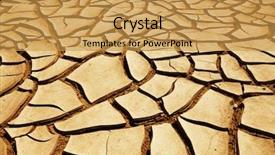  Presentation with earth land - Audience pleasing PPT layouts consisting of draining earth - drought land backdrop and a gold colored foreground