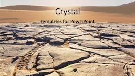  Presentation with desert - Cool new PPT layouts with draining earth - drylands in the desert backdrop and a coral colored foreground