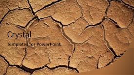  Presentation with erosion - Audience pleasing slides consisting of draining earth - erosion backdrop and a coral colored foreground